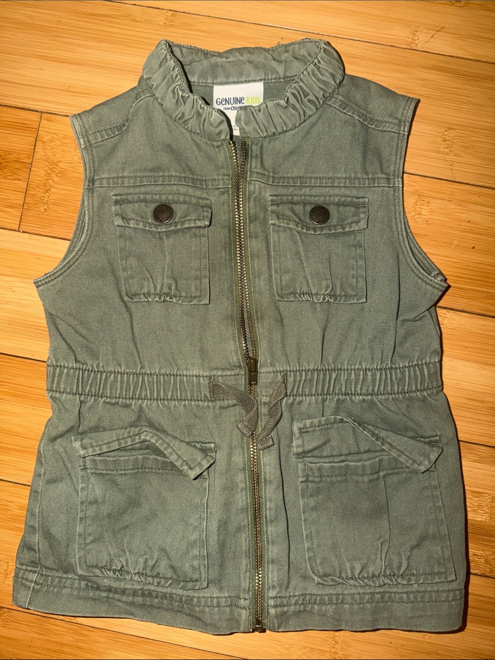OshKosh B'gosh Olive Green Utility Vest with Front Pockets